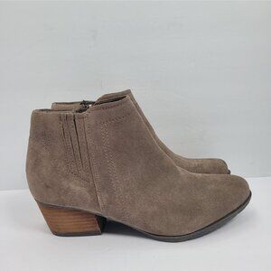 Blondo Valli Women's Waterproof Suede Dark Taupe Suede Ankle Boots US Size 8M